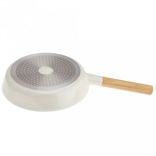 Zeidan Сковорода алюминиевая д26см, h5,5см, стеклянная крышка с силиконовым ободком и деревянной ручкой, внешнее жаропрочное антипригарное покрытие, внутреннее антипригарное покрытие Neogres, индукционное дно, силиконовые накладки, литая, подароч - Домашняя мода фото 5