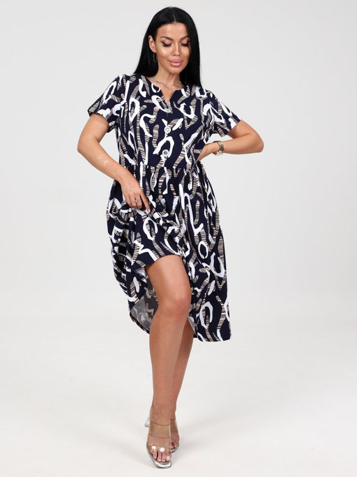 750 ЖЕНСКОЕ ПЛАТЬЕ (Темно-синий) - А-дина фото 3