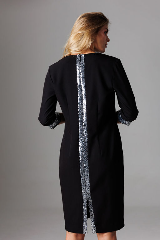 Платье Lars Style 1026 черный/серебряный