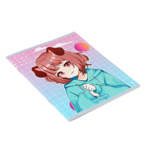 Цена за 4 шт. Тетрадь для скетчей А5, 16 листов, Girl