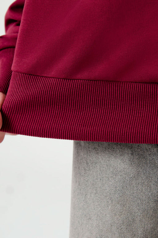 Арт. 1-5137 Свитшот женский полузамок 44-50 (4 шт) Цвет:бордовый - Калинка фото 11