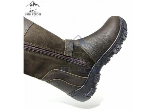 Монголки подростковые коричневые, литая подошва