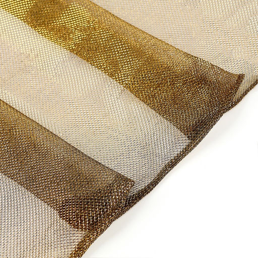 Цена за 2 шт. Ткань для рукоделия, трикотаж «Кольчуга», мелкая сетка, золото на черном
