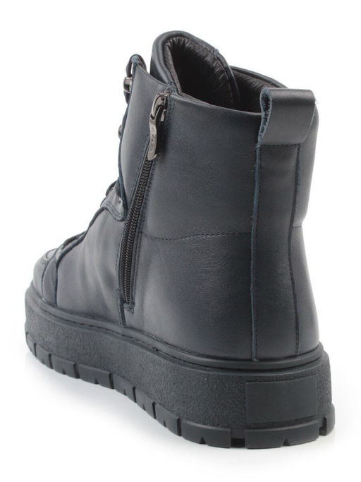 05-AW1002-2M DK. BLUE Ботинки зимние мужские (натуральная кожа, натуральный мех)