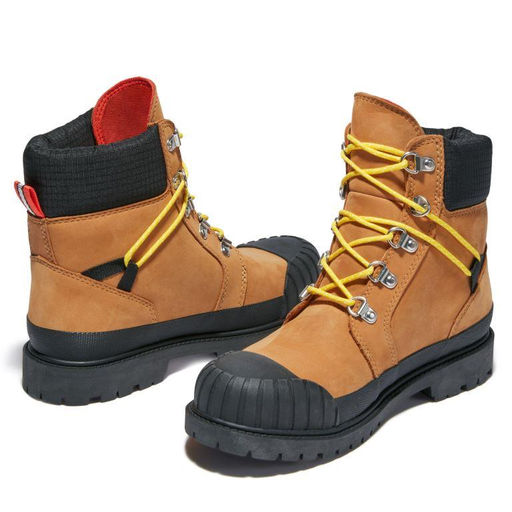 Ботинки Timberland 6 Inch Heritage Boot Rubber Toe WP желтые  фото 3