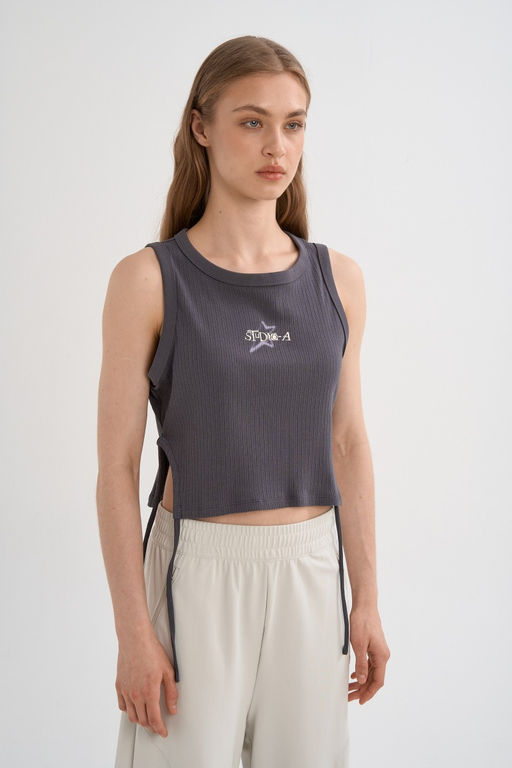 Майка трикотажная Серый ANTA SKATE Knit Tank  фото 2