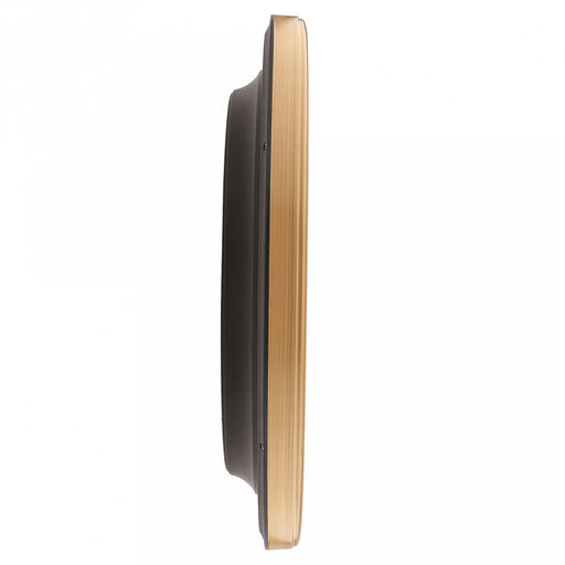 Часы настенные Пава д37,5см, h5,5см, мягкий ход, циферблат Перо белый/перламутровый; цифры арабские, черный с обводкой золотого цвета; корпус пластик, бежевый под дерево; в коробке (Китай) - Домашняя мода фото 3