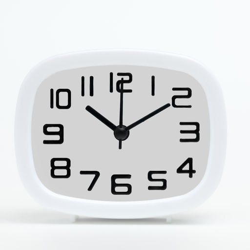 Будильник, дискретный ход, 10×8×4 см, от батарейки АА, белый