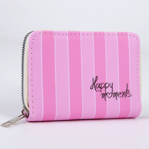 Кошелек Happy moments, 12.5×9×2 см, розовый