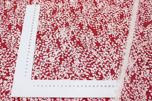 Штапель Муравушка цв.винтажно-малиновый, ш.1.44м, вискоза-100%, 90гр/м.кв - Купава фото 2