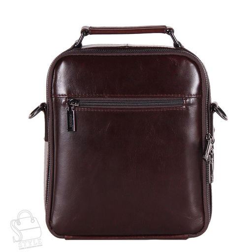 Сумка мужская кожаная  1602LG brown Fuzhibiao в Новосибирске