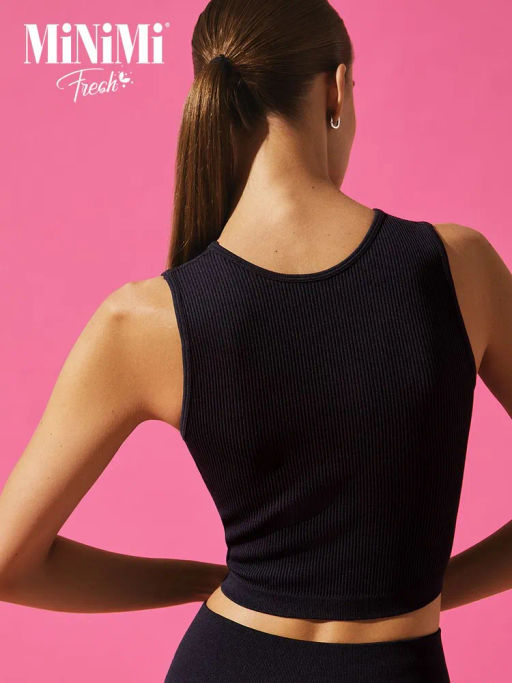 Mi 1241AS Fresh Майка Топ (кашкорсе), PA - nero - Minimi фото 2