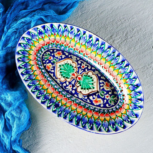 Селёдочница Риштанская Керамика, 34 см, керамика, микс