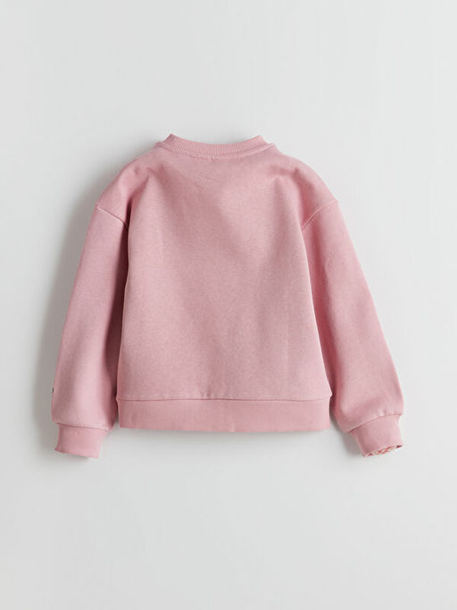 Bisiklet Yaka Hello Kitty Bask?l? Kal?n K?z ?ocuk Sweatshirt