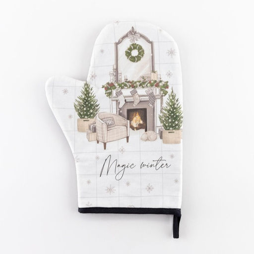 Цена за 2 шт. Варежка-прихватка Magic winter 20?28 см, саржа, 100% х/л, ватин 250 г/м?
