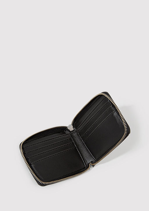 Puantiye Bask?l? Siyah Cuzdan - Mavi фото 3