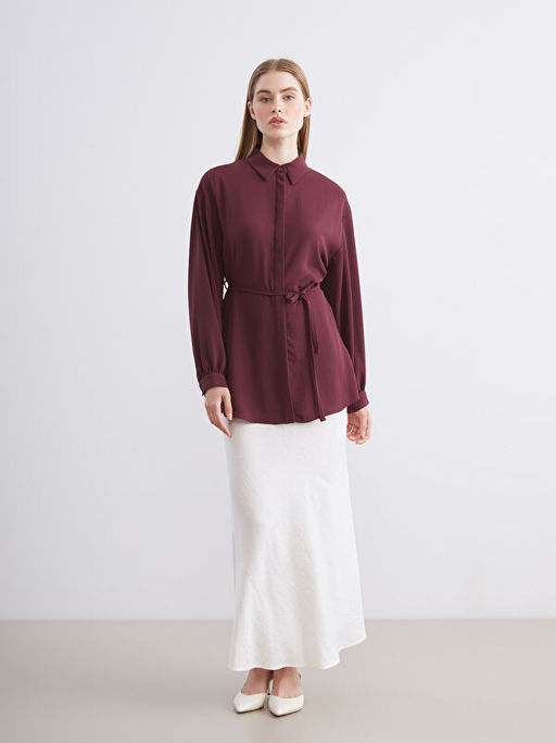 Dokulu Oversize Kad?n G?mlek Tunik