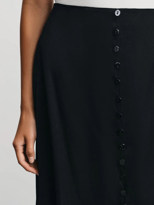 Юбка миди на декоративных пуговицах / Zarina фото 6