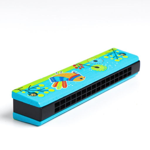 Губная гармошка Курочка, цвет бирюзовый - Лесная мастерская фото 3