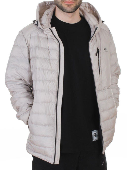88045 GRAY/BEIGE Куртка мужская демисезонная (100 гр. холлофайбер)