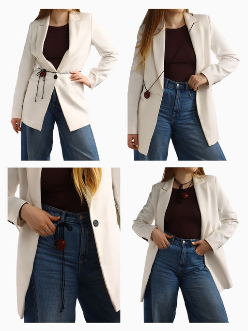 Чокер/кулон на шнурке Сердечко кожа, трансформер, цвет бордовый, 150 см