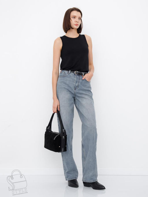 Сумка женская кожаная 6148QF black Polina&Eiterou