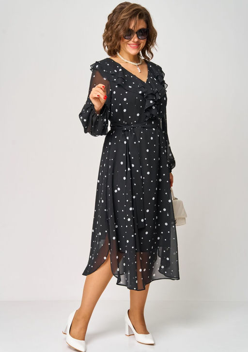 Платье EVA GRANT 7297В принт горох