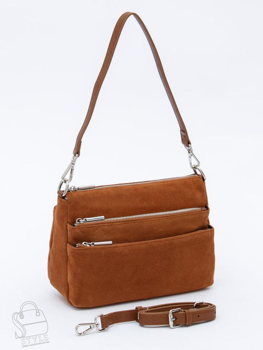 Сумка женская кожаная 8269PEF brown Polina&Eiterou  в Новосибирске