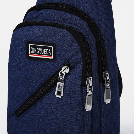 Сумка слинг мужская из текстиля, цвет синий - Simaland фото 5