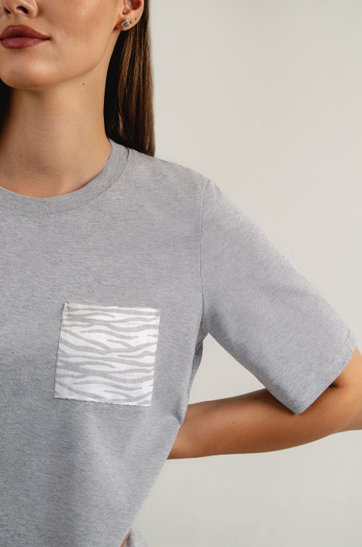 Арт. 9166 Пижама с бриджами 44-50 (4 шт) Цвет:серый,белый - Калинка фото 14