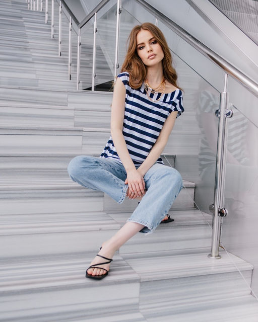 Футболка с вырезом Лодочка 36.1 - Elena sorti фото 3