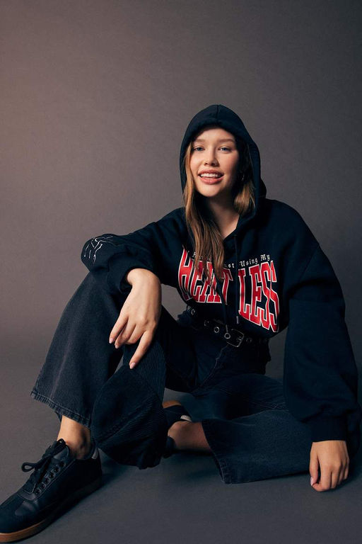 Толстовка с капюшоном и принтом Cool Oversize - Defacto фото 2