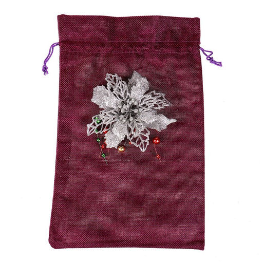 Мешок для подарков, «Цветок», блеск, размер: 19×27 см, МИКС