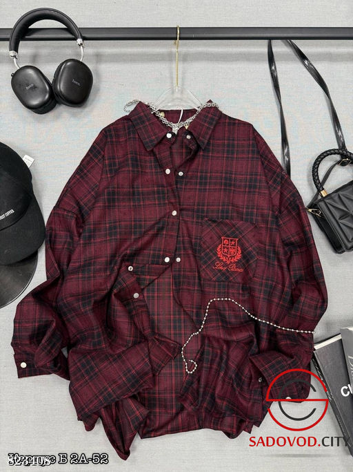 Рубашка в клетку женская