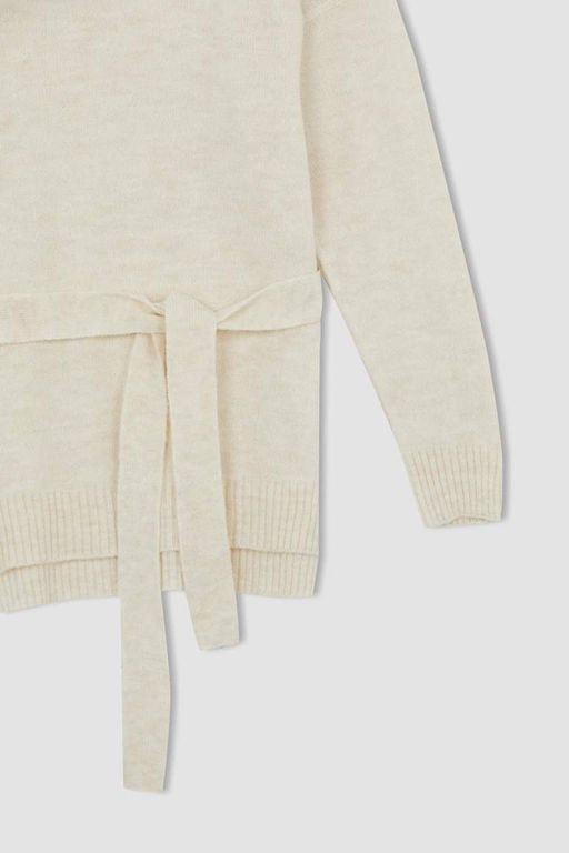 Свитер-туника с круглым вырезом Relax Fit - Defacto фото 10