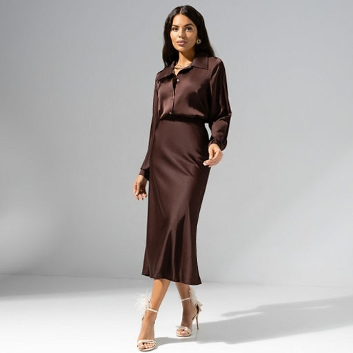 Юбка из шелка Сияю от удовольствия (brown) - Charutti фото 12