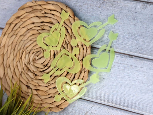 Наклейки светящиеся "Сердца", 12*16 см