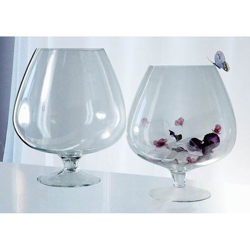 Ваза «Бренди» бокал на ножке, 12 л, 35×29.5 см, d=16.5 см, стекло, прозрачная