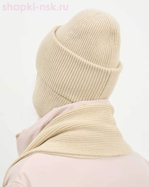 018 KWH Комплект женский (ушанка+шарф) (56-58)