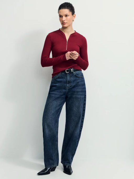 Джемпер на молнии из хлопка / Zarina