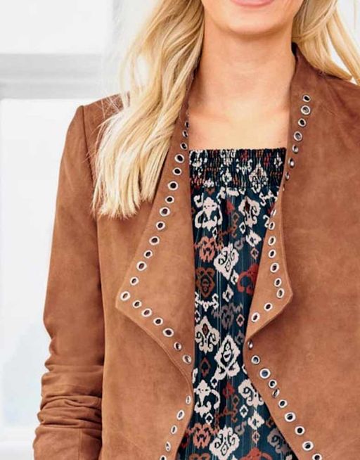 Кожаный блейзер, коньячный - Linea tesini фото 4