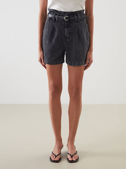 Шорты женские Beli Kemerli Jean с поясом