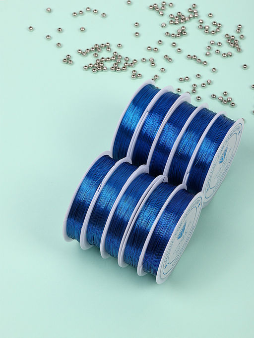 Проволока для бисера Ø0,3мм арт.ТВ HET-07 цв.синий рул.50м