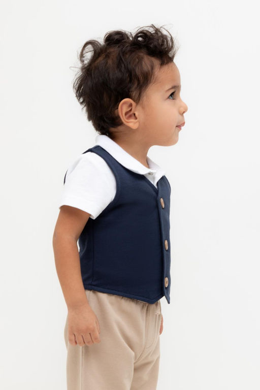 Crockid _ КР 302754/индиго к568 жилет д/мал яс  фото 4