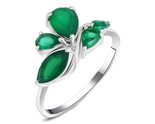 Кольцо, зеленый агат, Джоел