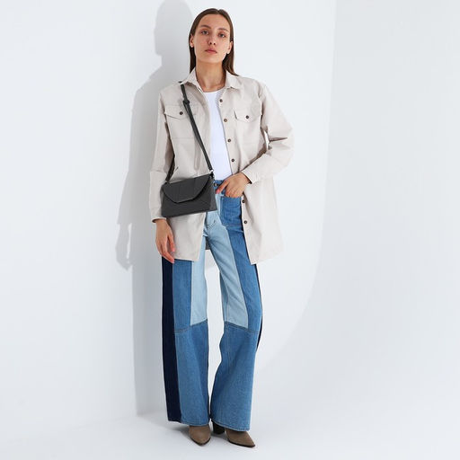 Сумка-клатч на магните, длинный ремень, цвет серый - Simaland фото 8