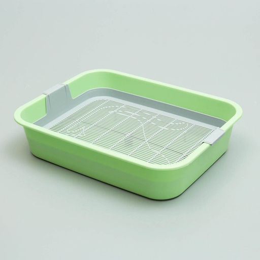 Туалет «Мур-мяу» для кошек, с сеткой, 33×25×7 см, зелёный