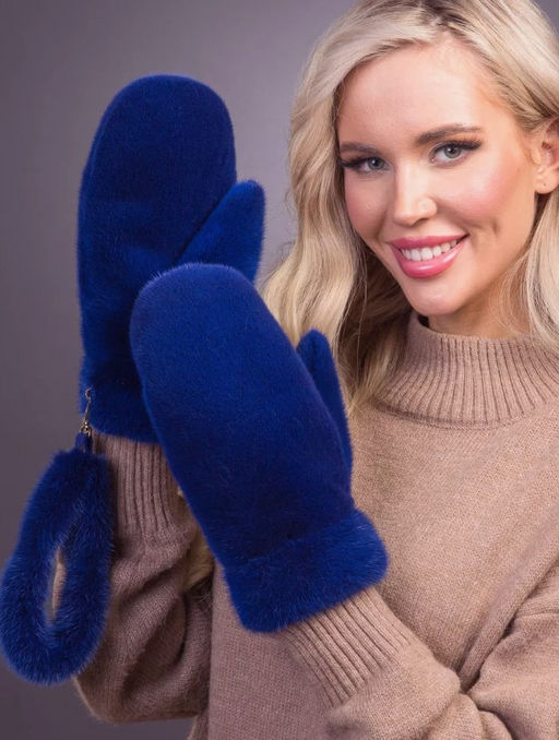 Рукавички норка индиго - Davidovfox фото 11