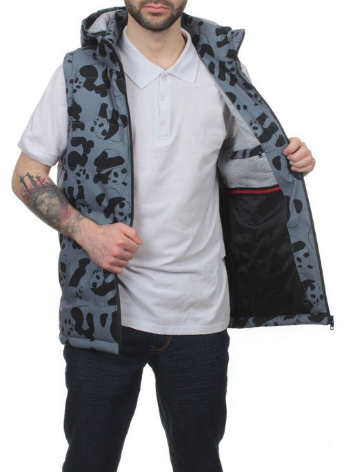 2118 GRAY Жилет мужской (100 гр. синтепон) - Fashion фото 5