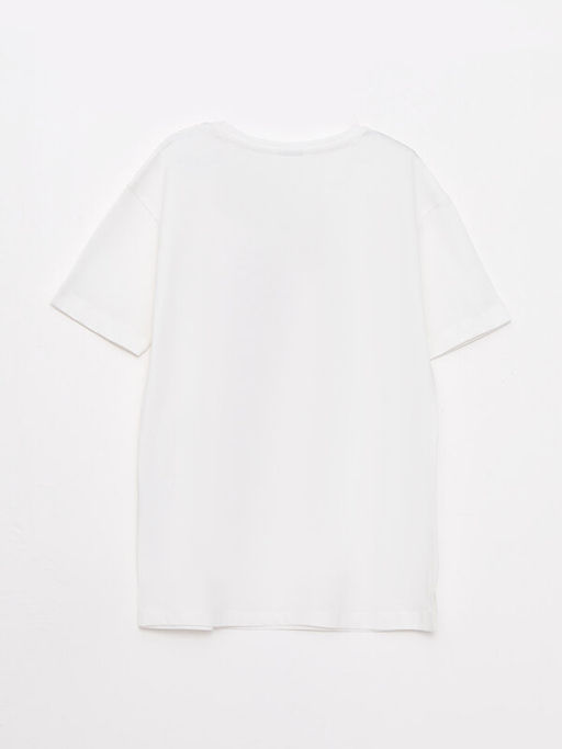 Bisiklet Yaka Bask?l? K?sa Kollu K?z ?ocuk Tunik - Waikiki фото 2